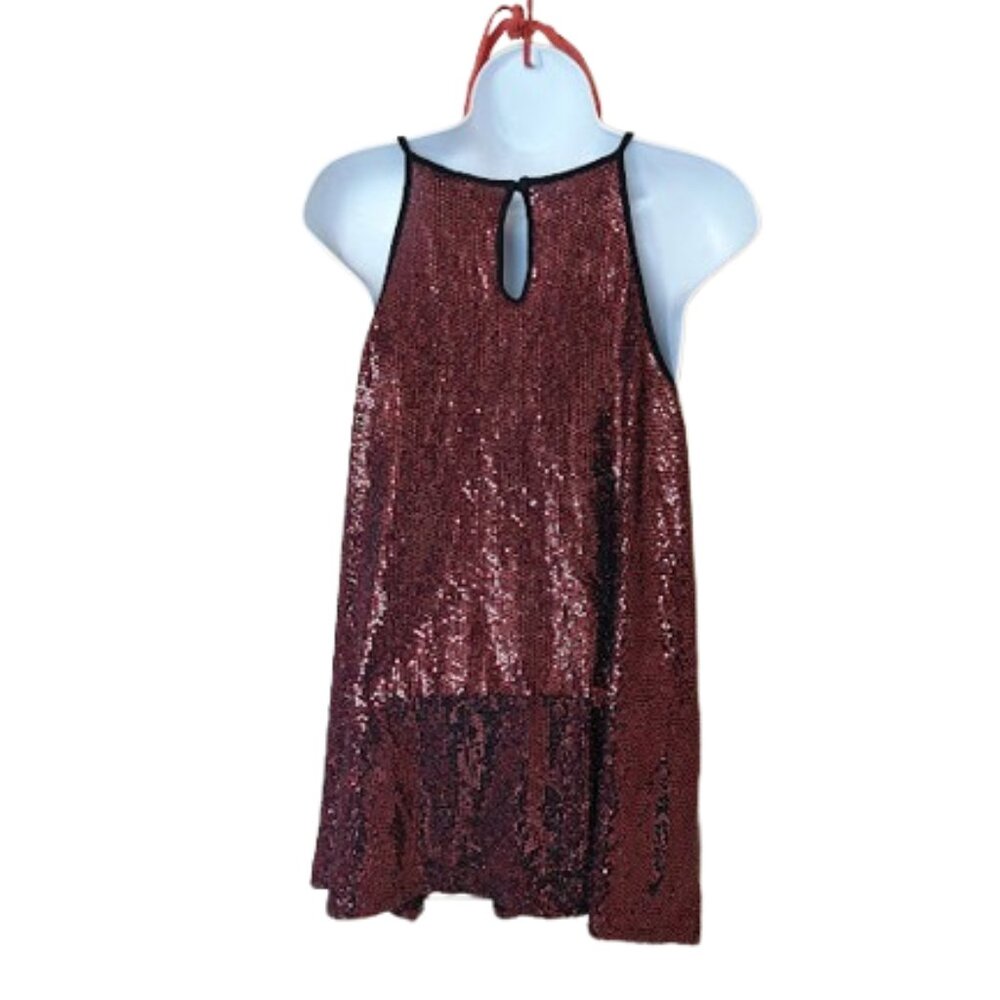 TORRID Long Red Sequin Halter Top Size 2 (2X)